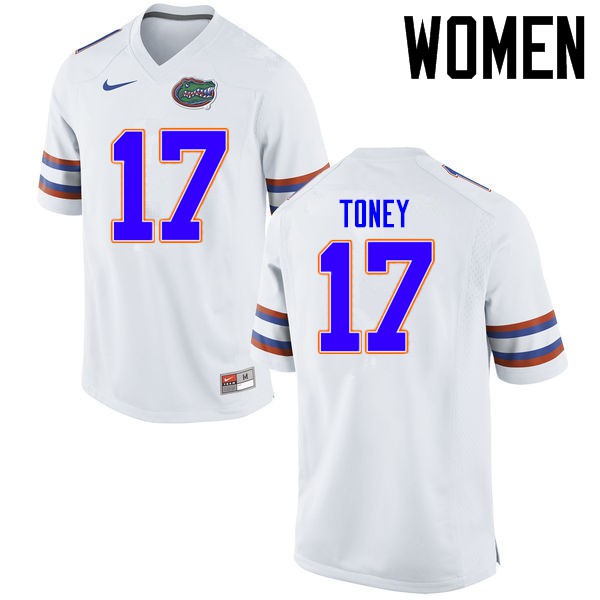 Florida Gators Women #17 Kadarius Toney College Football Jerseys White